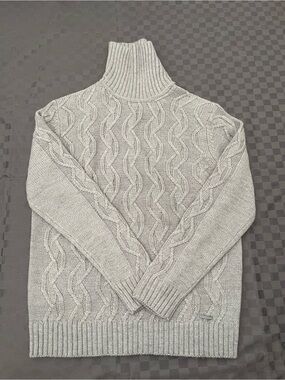 Grey wool turtleneck